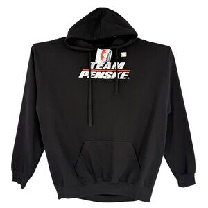 Team Penske IndyCar Men's Black Fleece Graphic Logo Hoodie Sweatshirt Small NWT